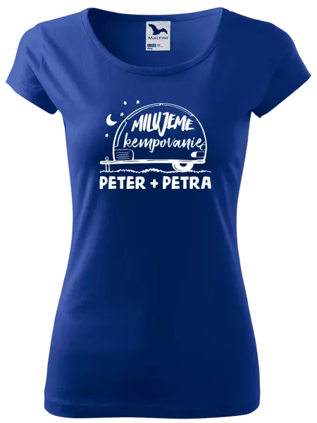 Dámske tričko Milujeme kempovanie