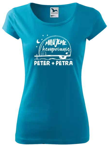 Dámske tričko Milujeme kempovanie