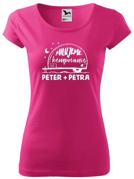 Dámske tričko Milujeme kempovanie