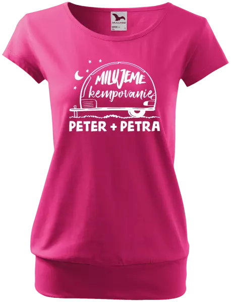 Dámske tričko Milujeme kempovanie