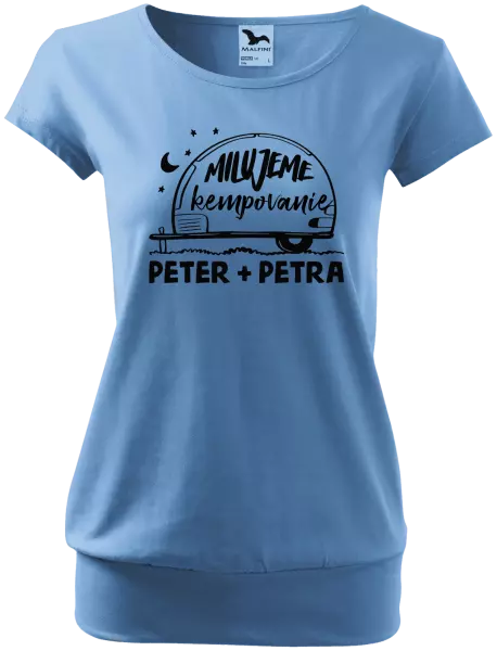 Dámske tričko Milujeme kempovanie