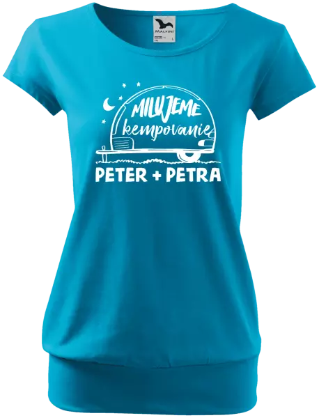 Dámske tričko Milujeme kempovanie