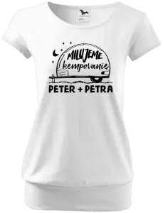 Dámske tričko Milujeme kempovanie