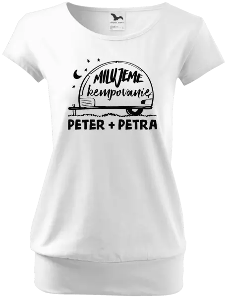 Dámske tričko Milujeme kempovanie