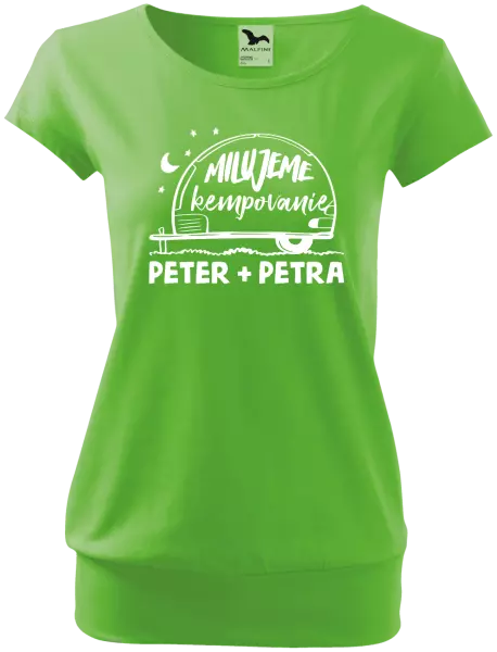 Dámske tričko Milujeme kempovanie