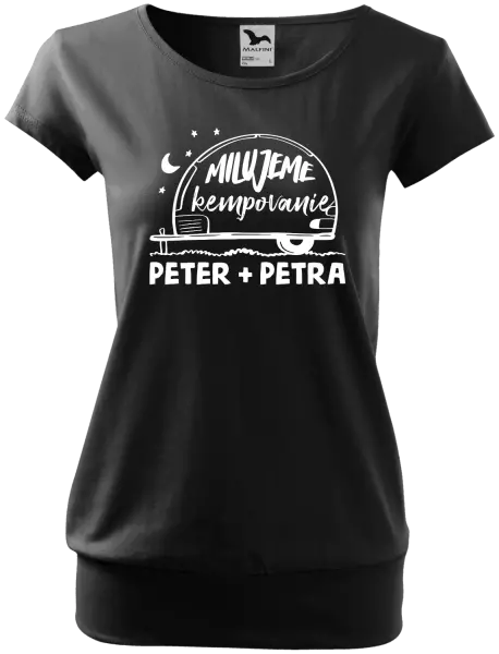 Dámske tričko Milujeme kempovanie