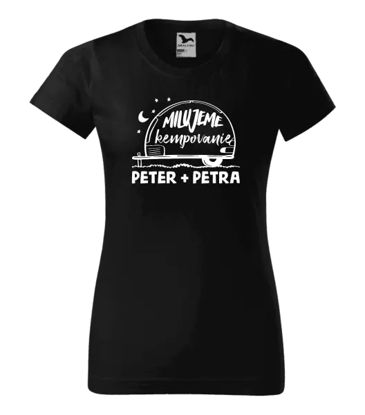 Dámske tričko Milujeme kempovanie