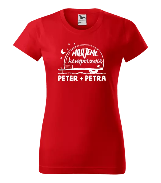 Dámske tričko Milujeme kempovanie