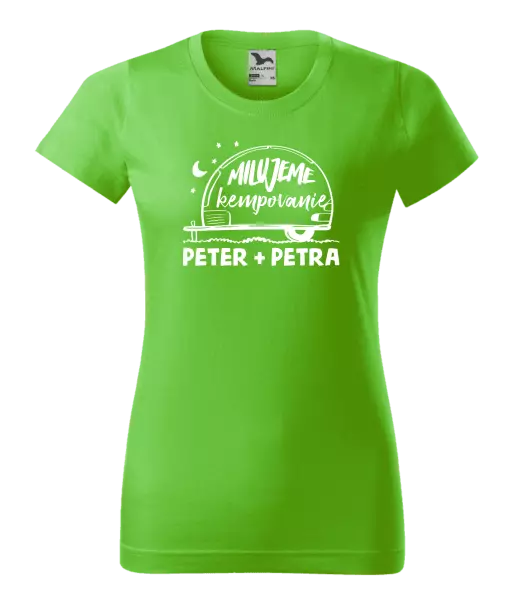 Dámske tričko Milujeme kempovanie