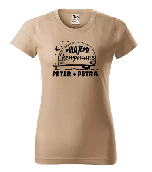 Dámske tričko Milujeme kempovanie