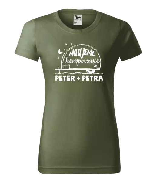 Dámske tričko Milujeme kempovanie