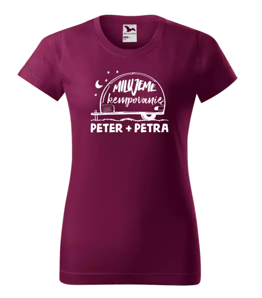 Dámske tričko Milujeme kempovanie