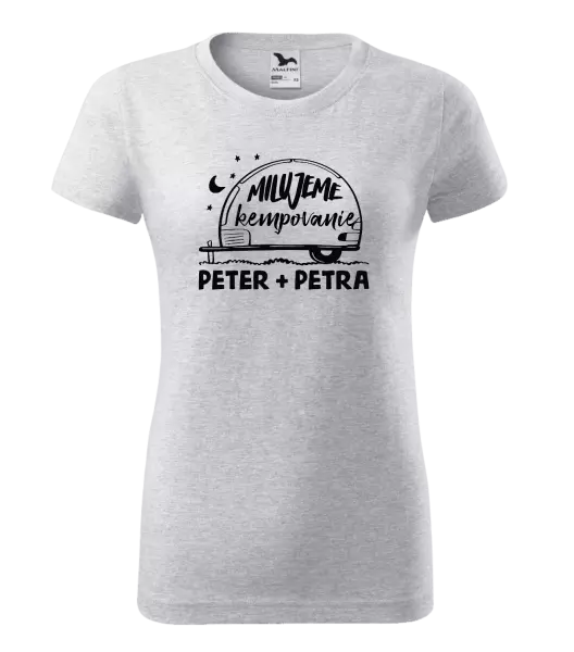 Dámske tričko Milujeme kempovanie