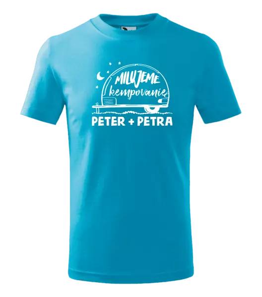 Detské tričko Milujeme kempovanie