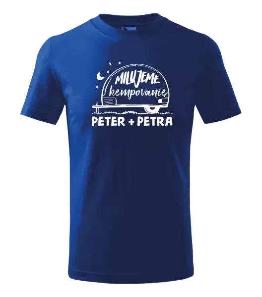 Detské tričko Milujeme kempovanie