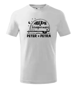 Detské tričko Milujeme kempovanie