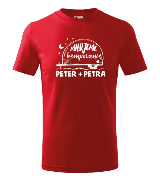 Detské tričko Milujeme kempovanie