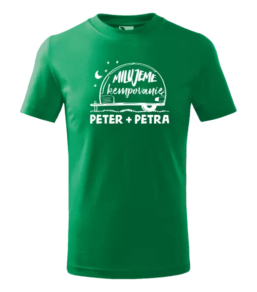 Detské tričko Milujeme kempovanie