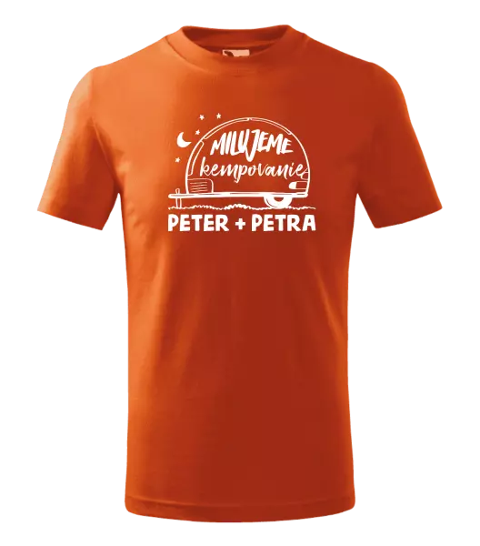 Detské tričko Milujeme kempovanie
