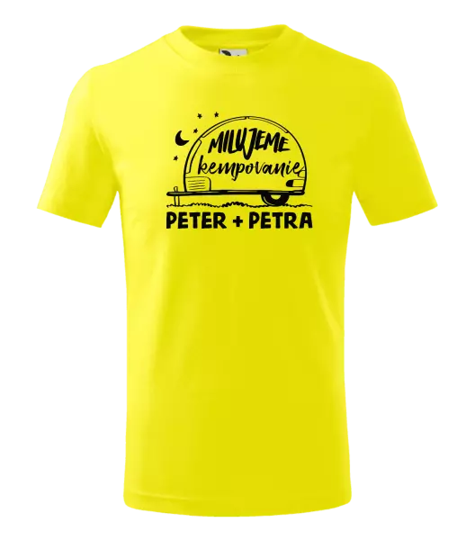 Detské tričko Milujeme kempovanie