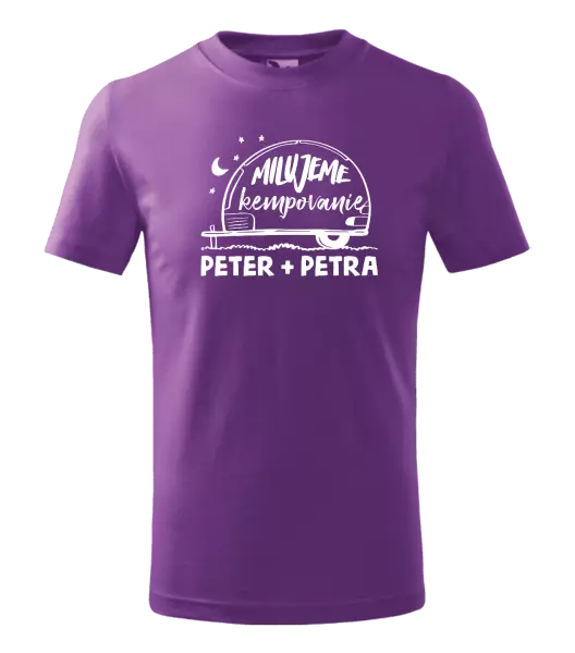 Detské tričko Milujeme kempovanie