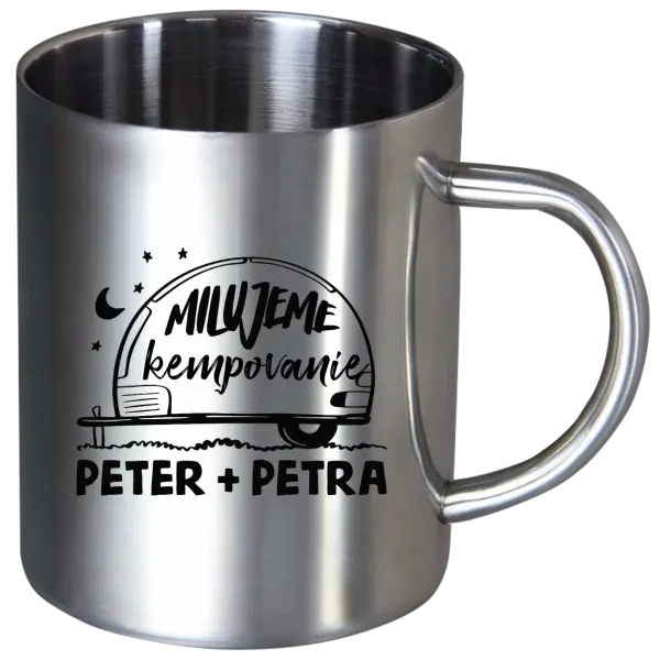 Nerezový hrnček Milujeme kempovanie