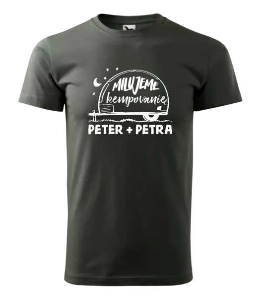 Pánske tričko Milujeme kempovanie