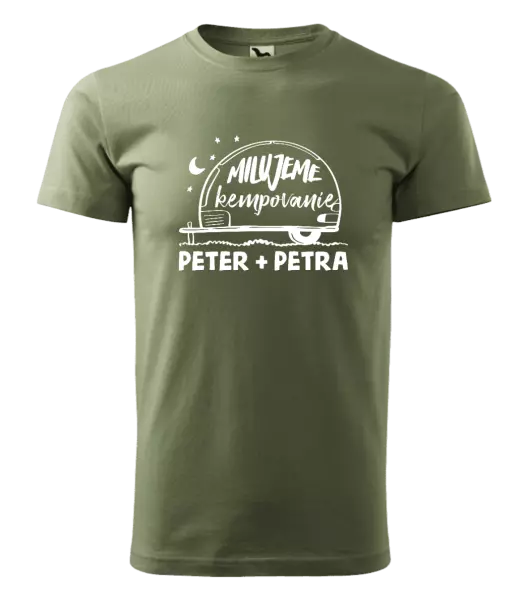 Pánske tričko Milujeme kempovanie