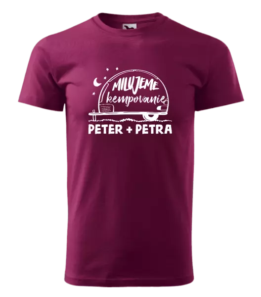 Pánske tričko Milujeme kempovanie