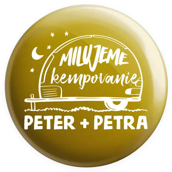 Placka Milujeme kempovanie