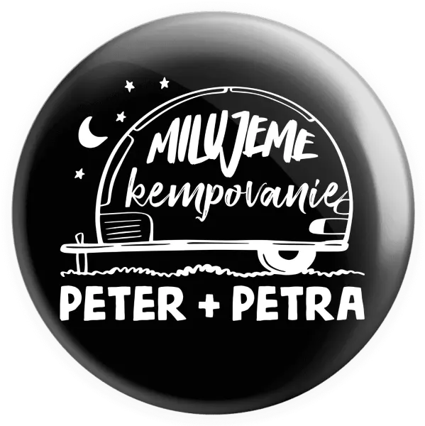 Placka Milujeme kempovanie