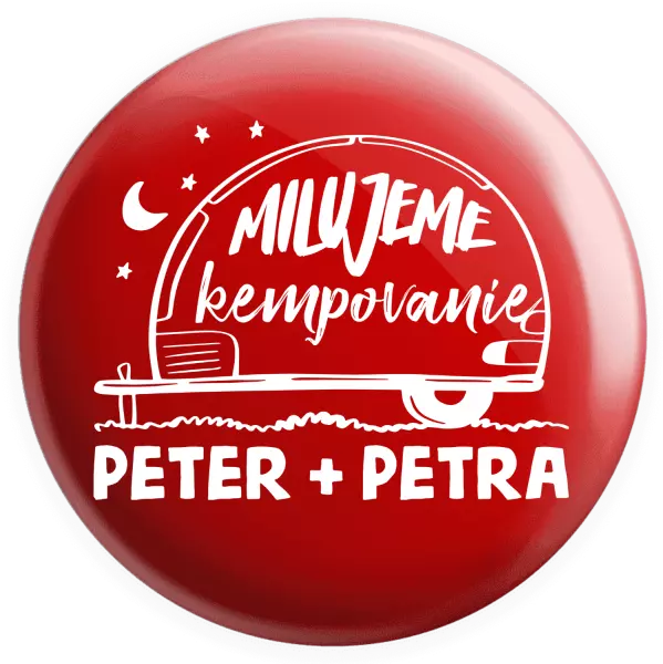 Placka Milujeme kempovanie