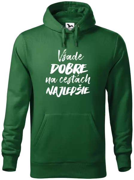 Pánska mikina Všade dobre na cestách najlepšie