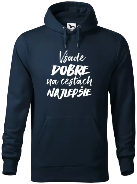 Pánska mikina Všade dobre na cestách najlepšie