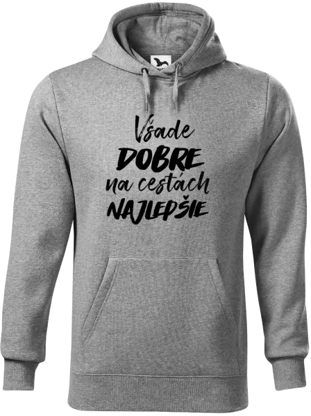 Pánska mikina Všade dobre na cestách najlepšie