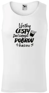 Pánske tielko Všetky cestky začínajú dobrou kávou