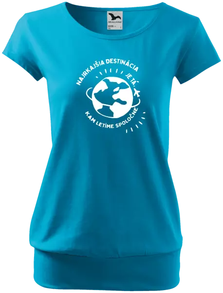 Dámske tričko Najkrajšia destinácia