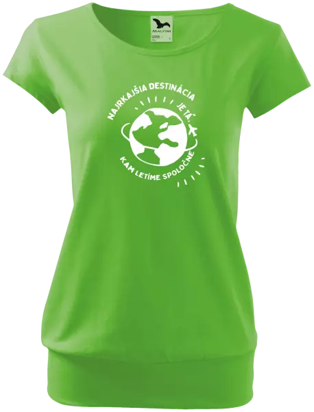 Dámske tričko Najkrajšia destinácia