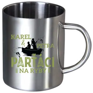 Nerezový hrnček Parťáci na ryby