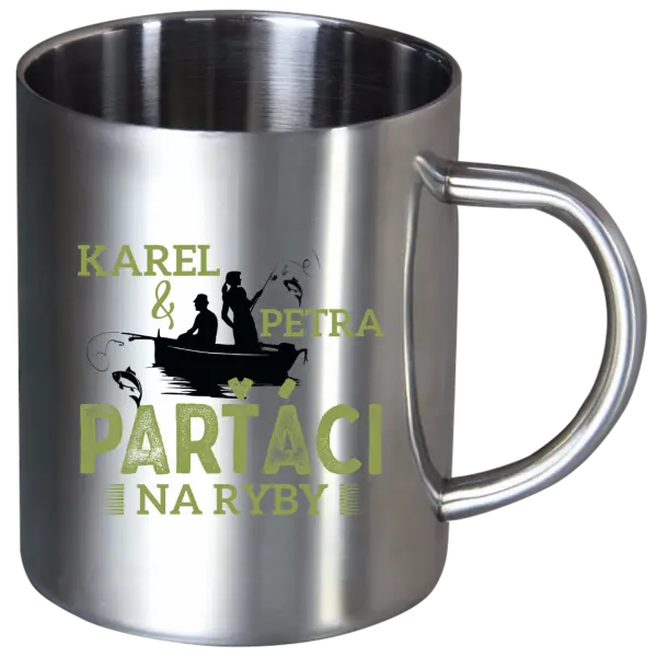 Nerezový hrnček Parťáci na ryby