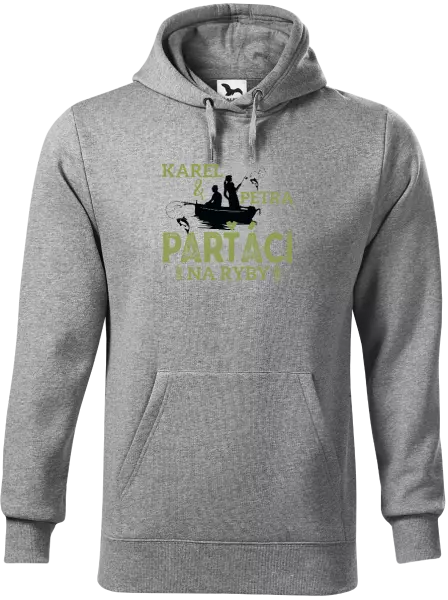 Pánska mikina Parťáci na ryby
