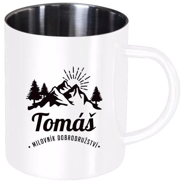 Nerezový hrnček Milovník dobrodružstiev