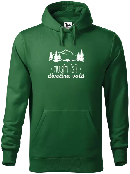 Pánska mikina Musím ísť, divočina volá