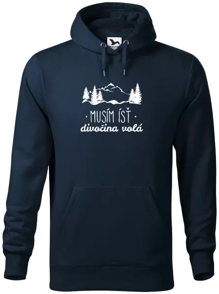 Pánska mikina Musím ísť, divočina volá