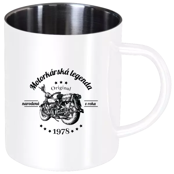 Nerezový hrnček Motorkárská legenda