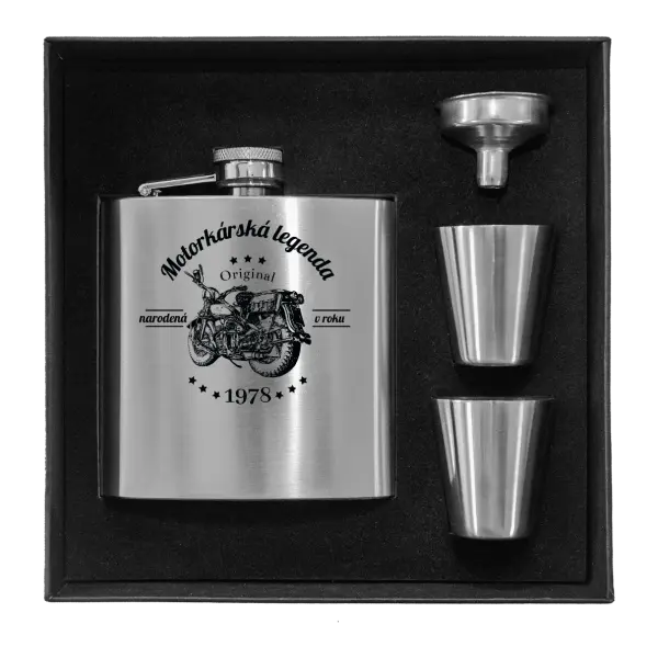 Ploskačka v krabičke Motorkárská legenda