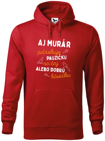Pánska mikina Aj murár potrebuje pauzičku