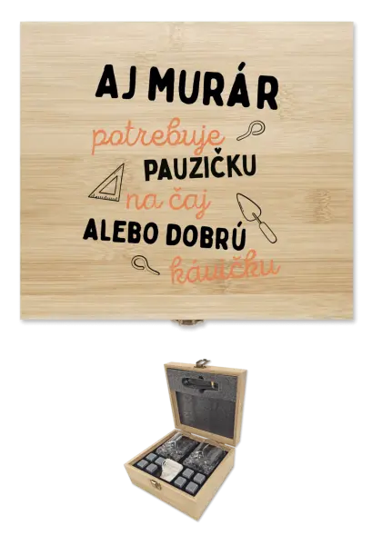 Whisky sada v krabici Aj murár potrebuje pauzičku