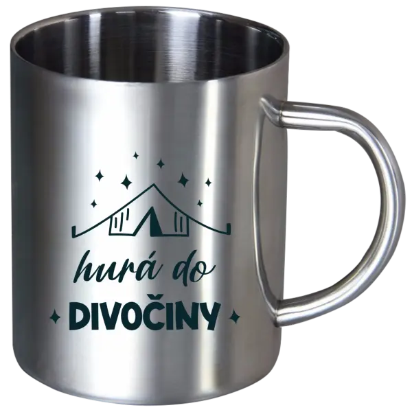 Nerezový hrnček Hurá do divočiny