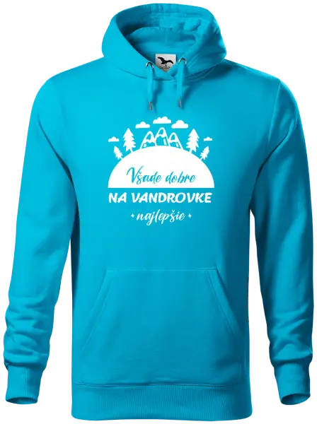 Pánska mikina Všade dobre na vandrovke najlepšie